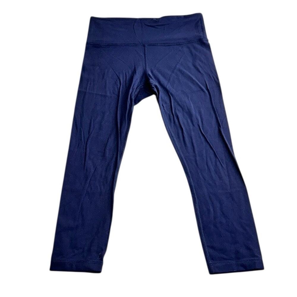 Athleta Elation Navy Blue Size Small Capri Cropped Athletic Leggings Soft - Picture 2 of 5